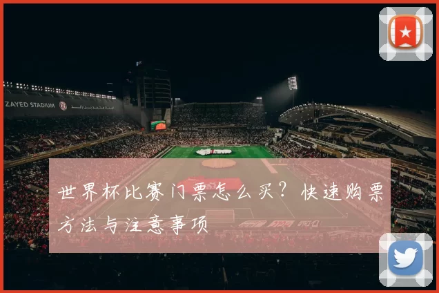 世界杯比赛门票怎么买？快速购票方法与注意事项